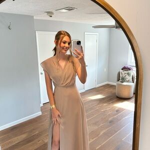 Birdy Grey Violet Dress in Chiffon Taupe